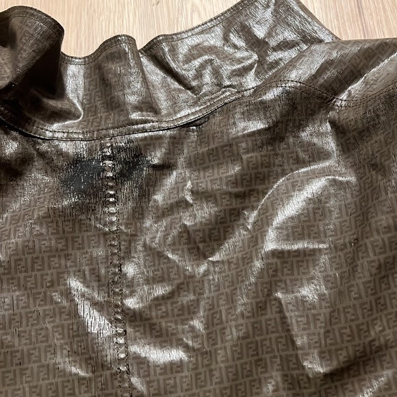 Fendi Shimmering Brown Trench Coat DAMAG - Picture 6 of 8